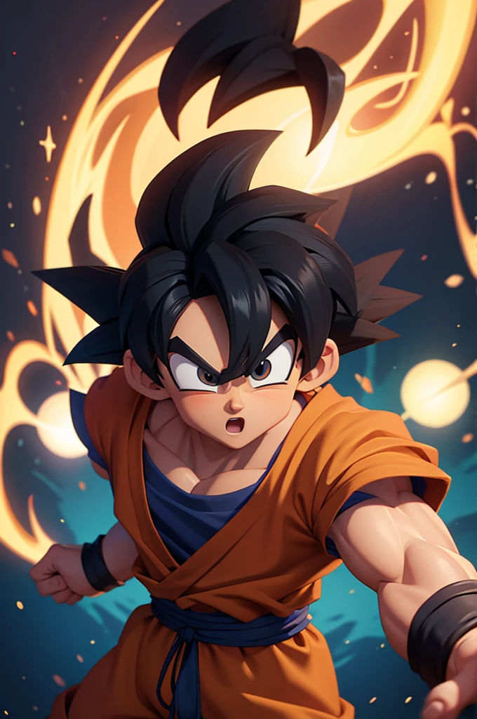 create a cartoon version of goku