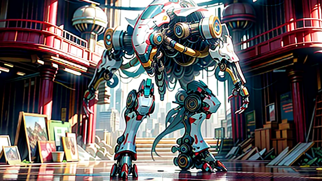 ((masterpiece)), ((best quality)), 8k, high detailed, ultra-detailed, mechanical spiderman head, big mecha robot , in a future dead city, escrevendo no live, na sala com livros, wide vision, ultra realista, altamente detalhado, pintura digital, arte conceitual, suave, sharp focus, tiro grande angular , Very Cute , with a cute baby , There is a cute robot standing in the future city , which is a very cute robot , cute elaborate epic robot , beautiful robot character design , ??? Robot , Portrait of a futuristic robot , Future Robot , concept robot , White Dirty Robot , robot concept art , Steampunk Robot , wall-E ,Outdoor , Babysitter ,