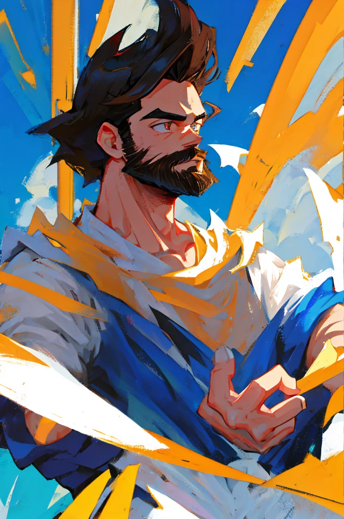 Men, dark hair, beard, mage