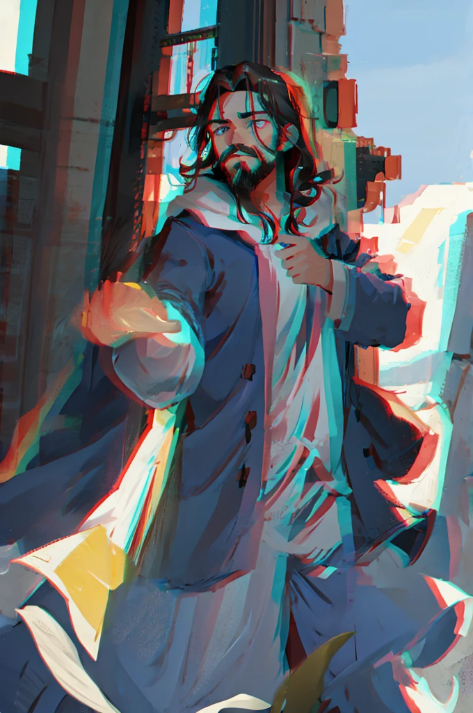 Men, dark hair, beard, mage