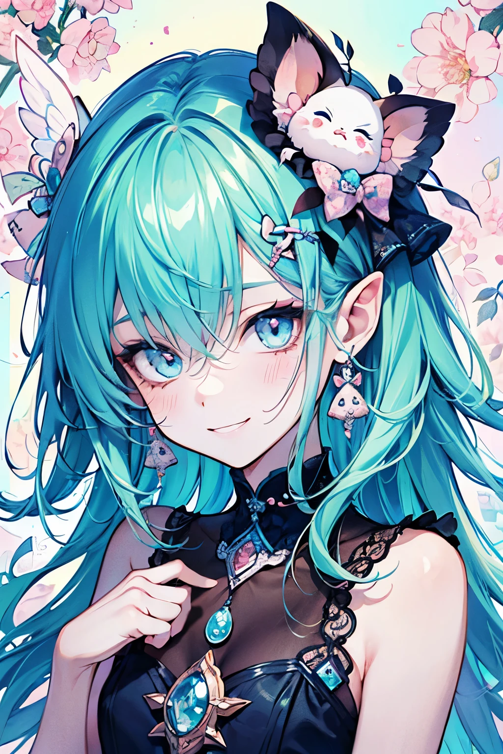 chibi character,Goblin motif,(brush),((cute,kawaii,wonderland)),((pastel color)),((Cute assortment)),(A shameful smile),((Small Corner:1.3)),Shiny DIAMOND hair,(Natural Color),((Angel:1.2)),(Fairytale:1.25).