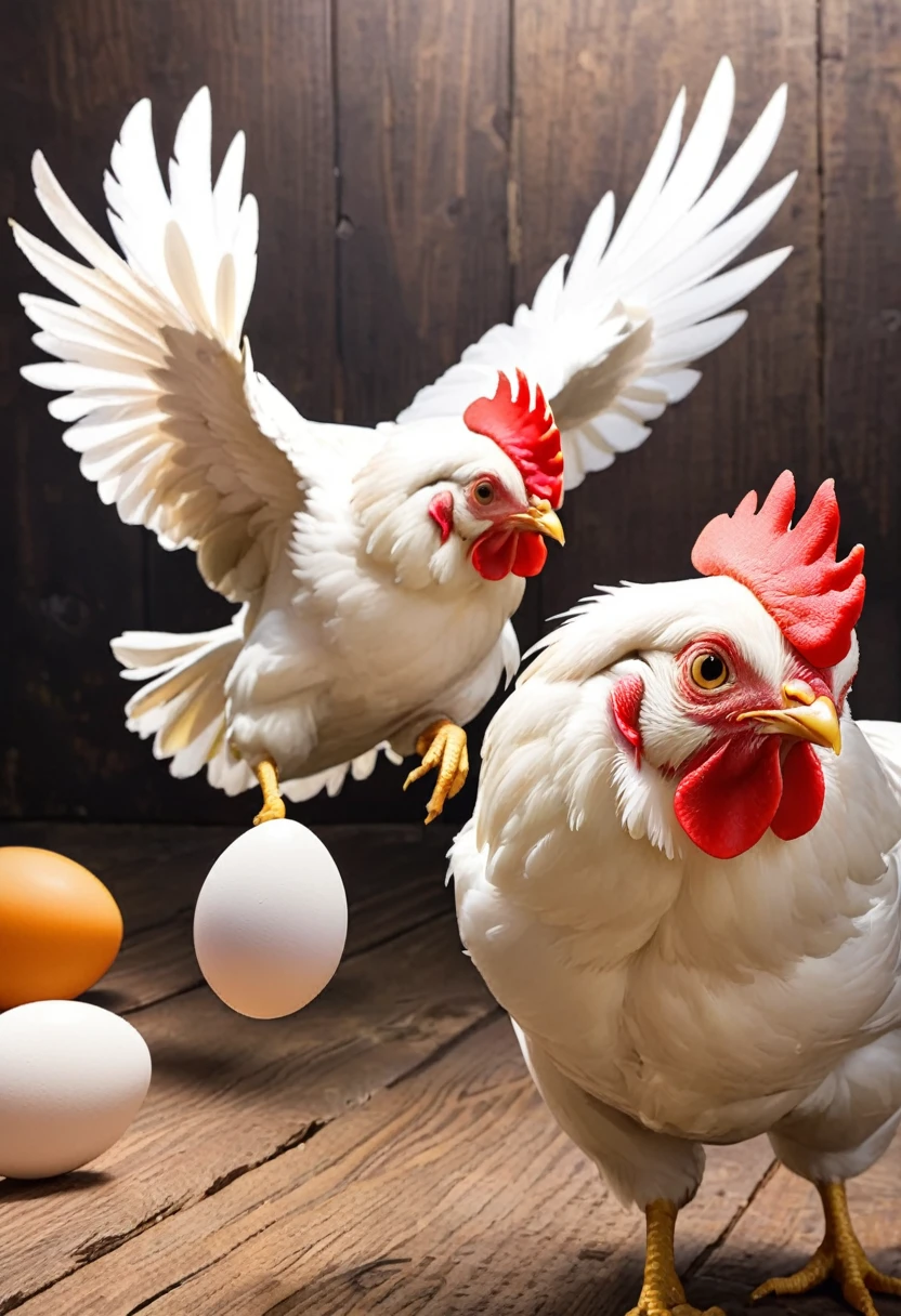 Chickens fly and eggs beat