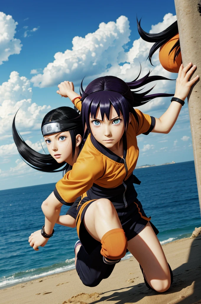 Hinata flees from the naruto series