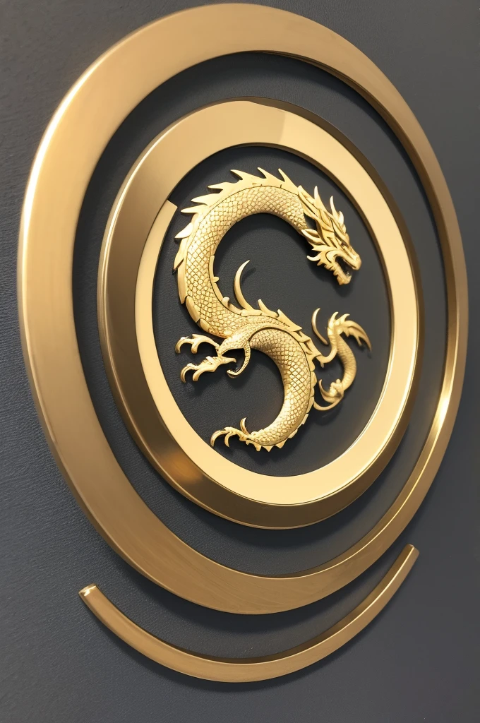 Dragon logo round frame cool