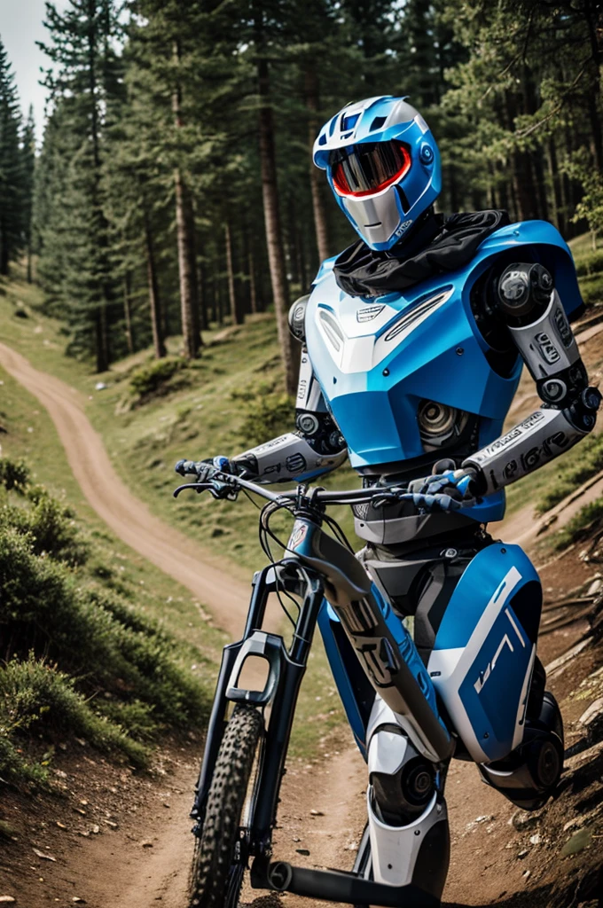 Robot on Mountain Bike 
