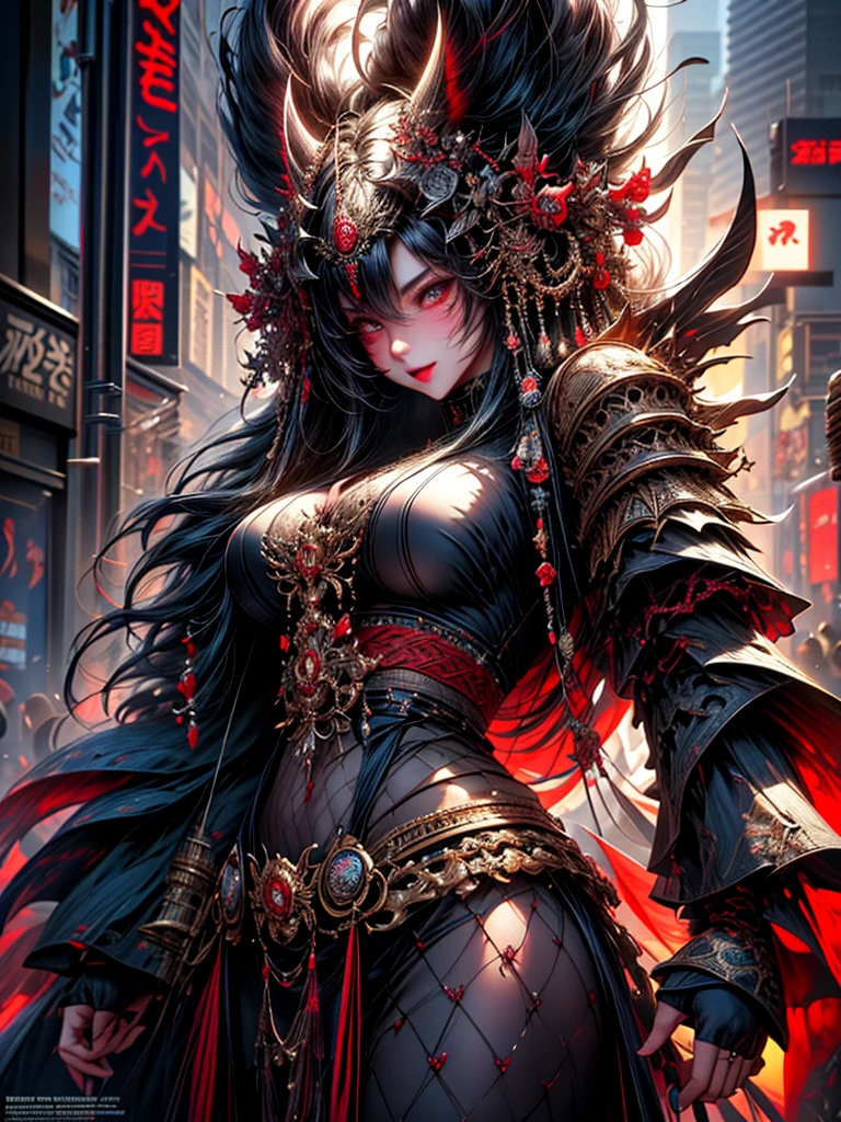 (masterpiece, cinematic photograph capturing the bustling streets of Shibuya, Japan, adorned with a procession of "oni" - traditional Japanese demons, parading through the night under the gaze of the intrigued crowd:1.3), (meticulously composed to convey the dynamic energy of the scene and the mystique of the "oni" creatures:1.2), (the intricate details of the "oni" costumes and the expressions of the people in the crowd adding depth to the visual narrative:1.1), (meticulous attention given to the neon-lit surroundings and the vivid contrast between the "oni" and the modern cityscape:1.1), (the chosen camera, a Canon EOS 5D Mark IV, renowned for its low-light performance, effectively capturing the vibrant atmosphere of the scene:1.1), (paired with a Canon EF 24-70mm f/2.8L II USM lens, allowing for versatility and sharpness in the wide-angle composition:1.1), (a portrayal that evokes a sense of enchantment and cultural fusion in the heart of a bustling city:1.1), (an image that invites viewers to immerse themselves in the urban fantasy and explore the intersection of tradition and modernity:1.1), (an artwork that encapsulates the vibrant nightlife of Shibuya and the captivating allure of the "oni" parade:1.1), (an invitation to witness a unique blend of myth and reality, captured in a cinematic frame:1.1), (a photographic journey that transports the audience to the lively streets of Tokyo's most iconic district:1.1)), Cinematic, Hyper-detailed, insane details, Beautifully color graded, Unreal Engine, DOF, Super-Resolution, Megapixel, Cinematic Lightning, Anti-Aliasing, FKAA, TXAA, RTX, SSAO, Post Processing, Post Production, Tone Mapping, CGI, VFX, SFX, Insanely detailed and intricate, Hyper maximalist, Hyper realistic, Volumetric, Photorealistic, ultra photoreal, ultra-detailed, intricate details, Super detailed, Full color, Volumetric lightning, HDR, Realistic, Unreal Engine, 16K, Sharp focus, Octane render