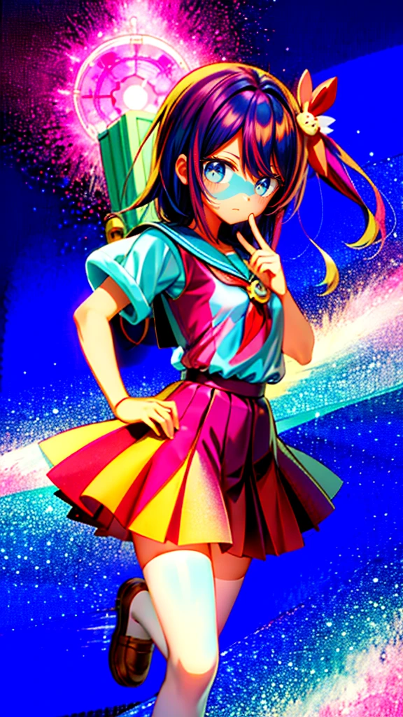 Anime girl with pink hair and blue eyes wearing a sailor suit, Cute girl anime visual, Anime cute art style, Best Girl in Anime, Smooth anime CG art, Anime girl named Lucy, Hillabi, Young anime girl, Yandere, Beautiful anime high school, Anime style. 8K, Anime style like fate/overnight, Kim Moza!