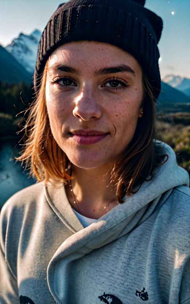 photorealistic, best quality, hyper detailed, beautiful photorealistic, best quality, hyper detailed, beautiful woman, selfie photo, upper body, solo, wearing pullover, outdoors, (night), mountains, real life nature, stars, moon, (cheerful, happy), sleeping bag, gloves, sweater, beanie, flashlight, forest, rocks, river, wood, smoke, fog, clear sky, analog style, looking at viewer, skin texture, film grain, close up, ultra high res, best shadow, RAW, instagram LUT , selfie photo, upper body, solo, wearing pullover, outdoors, (night), mountains, real life nature, stars, moon, (cheerful, happy), sleeping bag, gloves, sweater, beanie, flashlight, forest, rocks, river, wood, smoke, fog, clear sky, analog style, looking at viewer, skin texture, film grain, close up, ultra high res, best shadow, RAW, instagram LUT