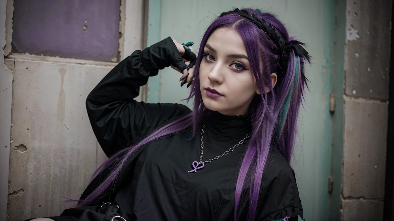 realistic, young, big choker, (diferent hair styles):1.3 (Advent Purple lingerie), ((detailed faces)), standing greenhouse, dark at night, full body portrait, photography, skin pores, (looking at camera:1.4), (detailed eyes:1.3), <lora:crackedFractured_final:1.4> ,("glowing cracks":1.2), (shattered skin:1.3),