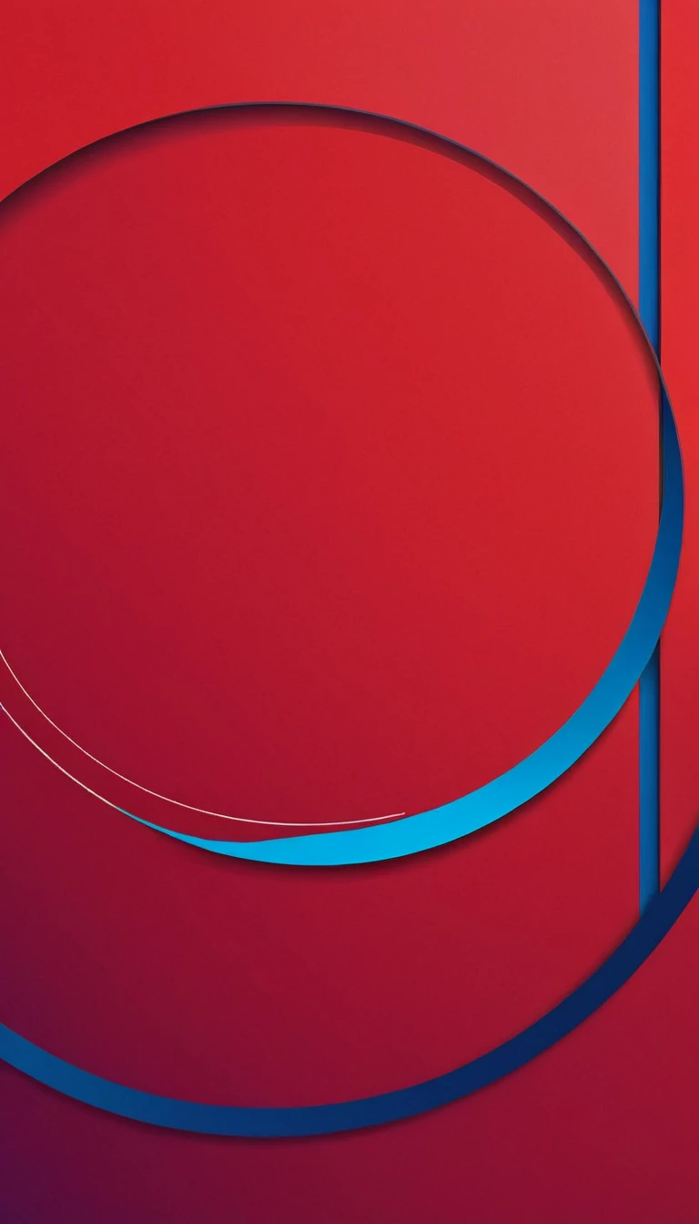 Red background，Blue circle，geometry，Vector Art