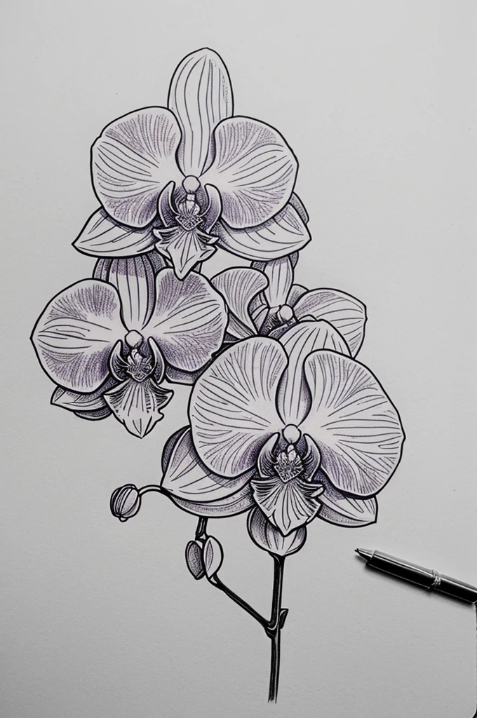 Mamtis orchid drawing for tattoo