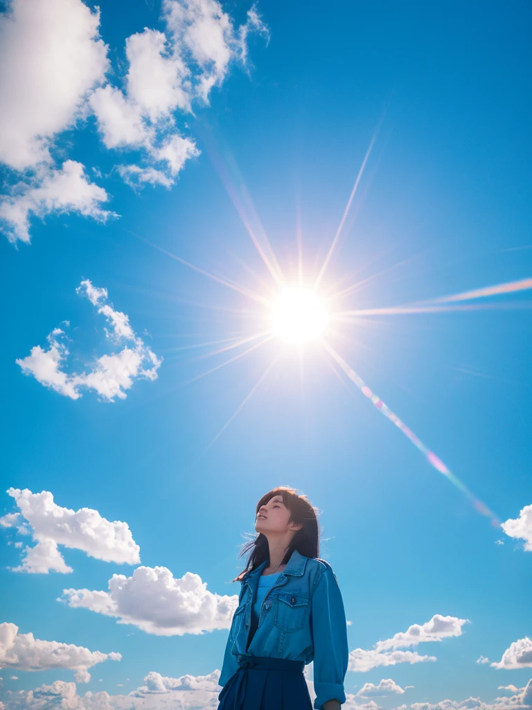 Sun and blue sky