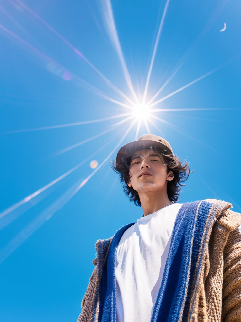 Sun and blue sky