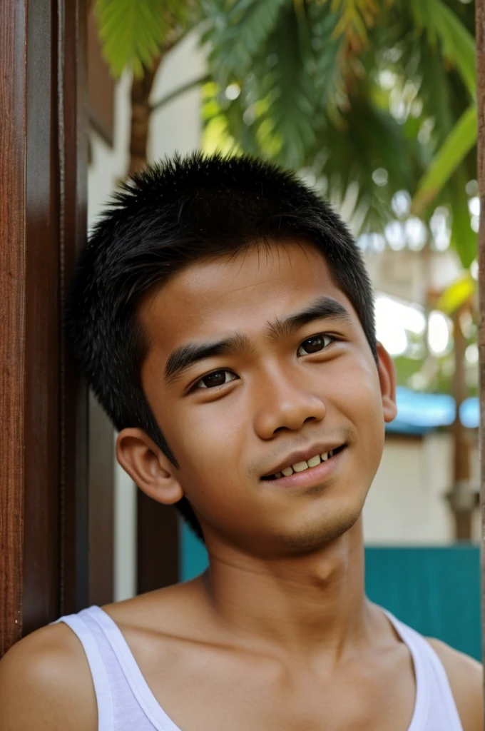Generate a 13 year old Malay boy 