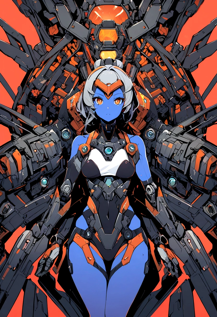 a girl mechanical engineer sci fi tan skin
