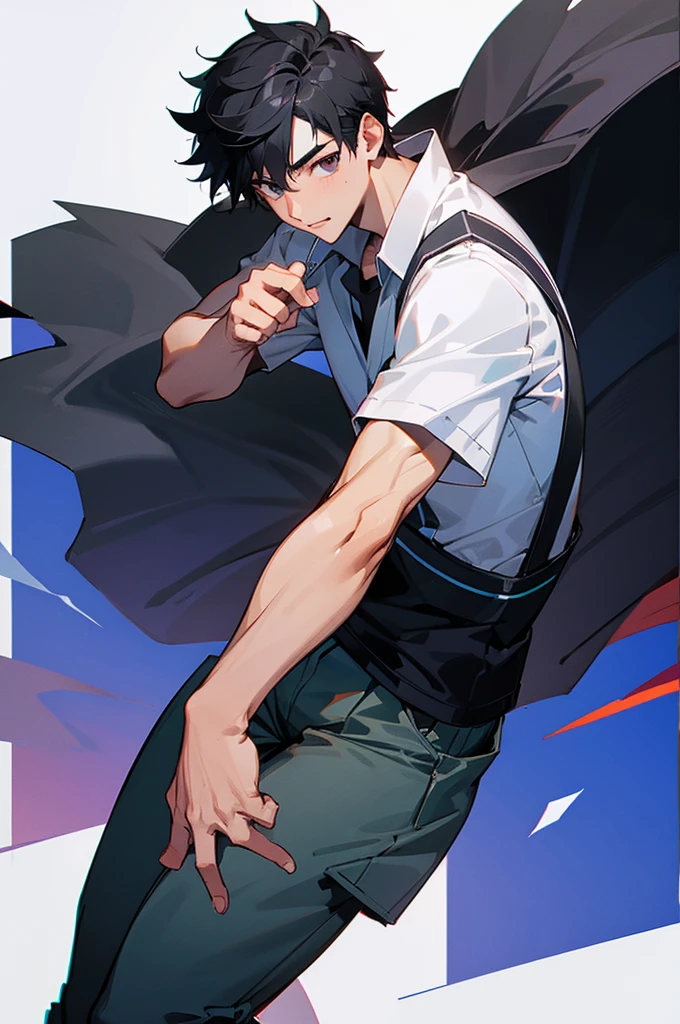 Male  ,student background ,UA, Black Hair