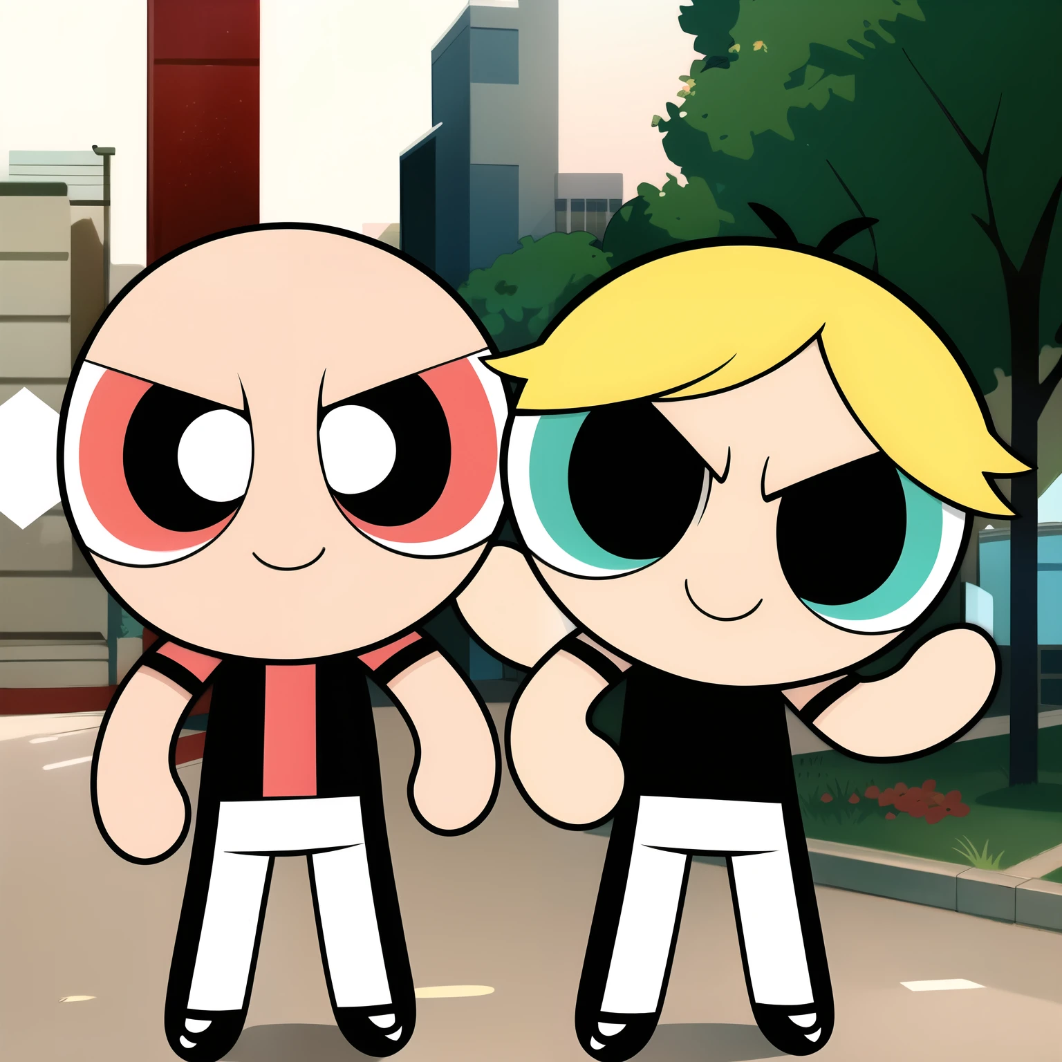 cute smile, full body, 1boy , chibi, bald hair, black eyes, white outfit,