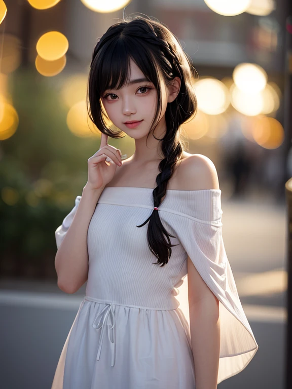 (Fluorescent Color:1.4),(translucent:1.4),(Retro filter:1.4),(strange:1.4),(Photo of a woman,1 girl:1.2),Off-shoulder,Off-shoulder禮服,light, Smile,Short hair details,Black shawl straight hair,Side Bangs,tiny braids,High-resolution details、Very detailed、light、Surrealism、Soft Light、Deep field focus bokeh,It's a perfect face,Pretty Face,beautiful eyes,((Perfect female body)),Candy Land Disneyland,Vague、Softness、Fluffy、softscape,Pale pink sky,Green and blue luster,Elegant light powder,Wonderful rainbow glow、Star,diamond sparkles,Gemstone background,(Hyperrealism)、(Super quality)、light,Rich in details,Full HD,Plenty of lighting,
