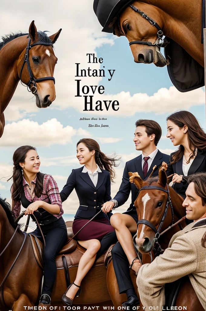 The cover of "in love with you" quartet of us but without person riding the horse