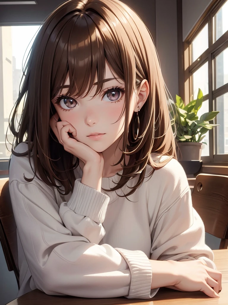 1 girl, Redhead, Updo, Facial hair stripes, Red eyes, mascara,  Sagging under the eyes, feet,  Impact, 8k, masterpiece,Thighs,color、Ultra-high resolution、masterpiece、Accurate、Anatomically correct、Very detailed、Bright expression、Photorealism、highest quality、超A high resolution、photograph、A cute and beautiful face down to the last detail、Small face、white、hospital、（Doctor&#39;s coat）、underwear、Doctor on underwear&#39;Wearing an s coat