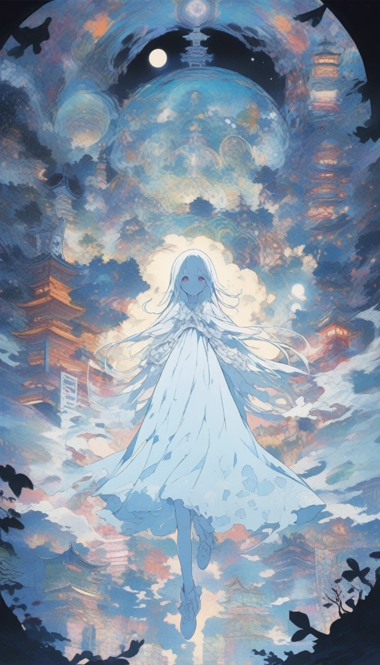 Illustration style, Japanese cartoons , Practical ,sketch ,Ghostland Tricks, (masterpiece,best quality)