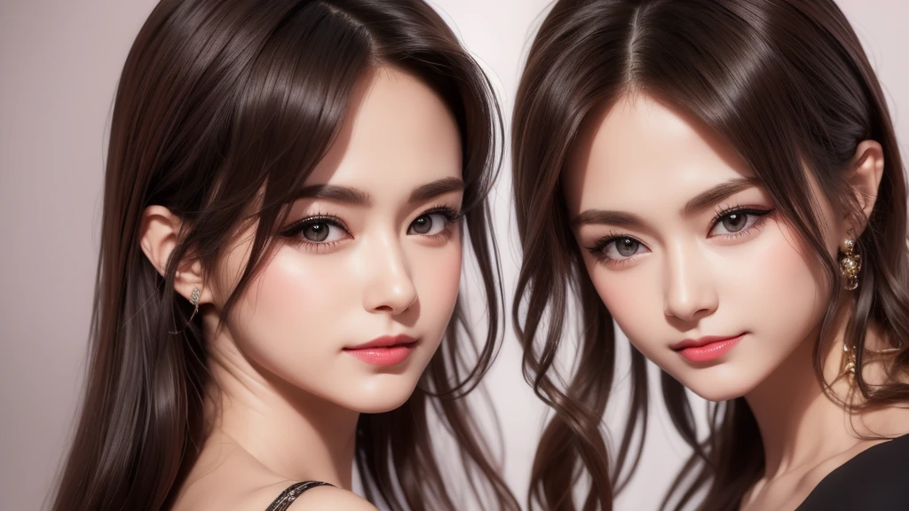 "In the style of an oil painting, a woman with exquisite facial features and an incomparable sense of style. Her thick coating of paint adds depth and dimension to her stunning beauty, while her long black hair cascades down her waist in a mesmerizing fashion. Her long eyelashes and dark brown pupil eyes draw you in, while her perfectly applied lip balm adds a touch of elegance. Each strand of hair is carefully rendered, creating a beautiful and unique piece of art that captures the essence of true beauty."