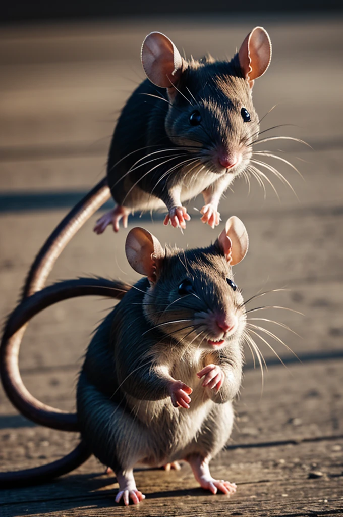 Create an image of an insane rat