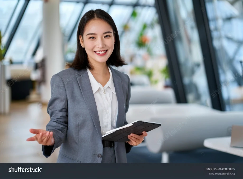 smiling business woman holding a tablet and pointing at the camera, woman in business suit, young business woman, business woman, corporate portait, with a happy expression, professional profile picture, professional portrait hd, female lawyer, taking control while smiling, well lit professional photo, girl in suit, female in office dress, cheerful expression, friendly face, smiling with confidence