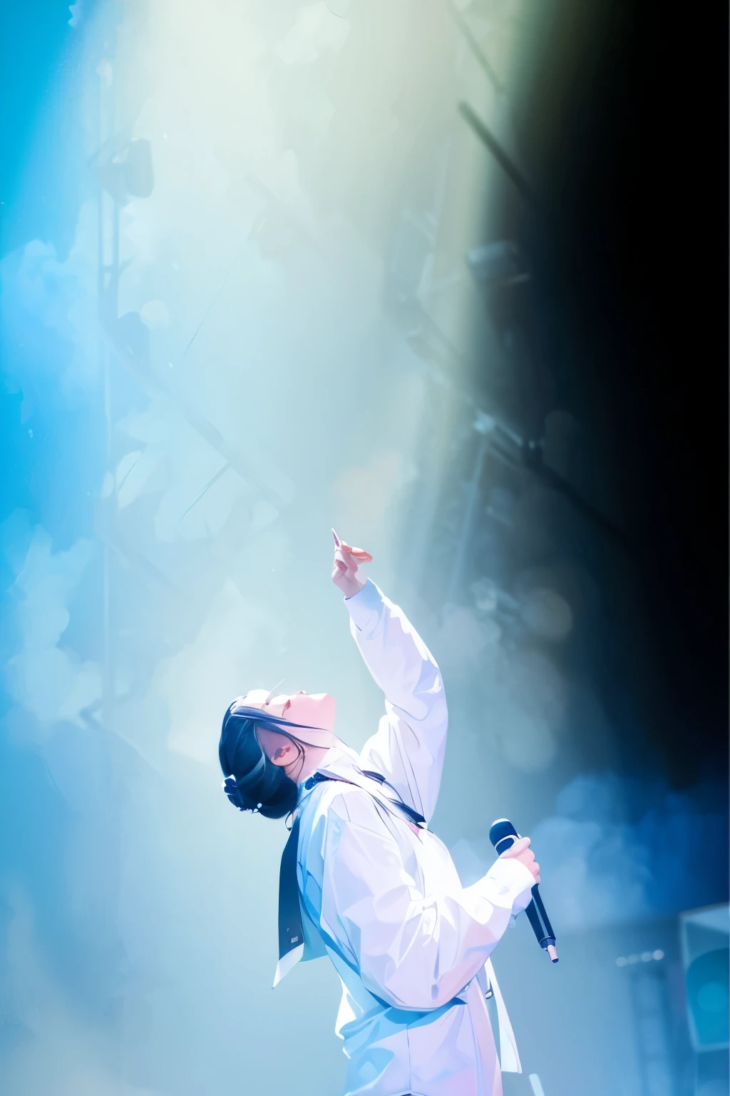 Singer on stage