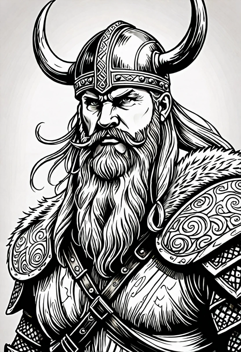 Viking,graphic style,pencil sketch,Norse mythology,