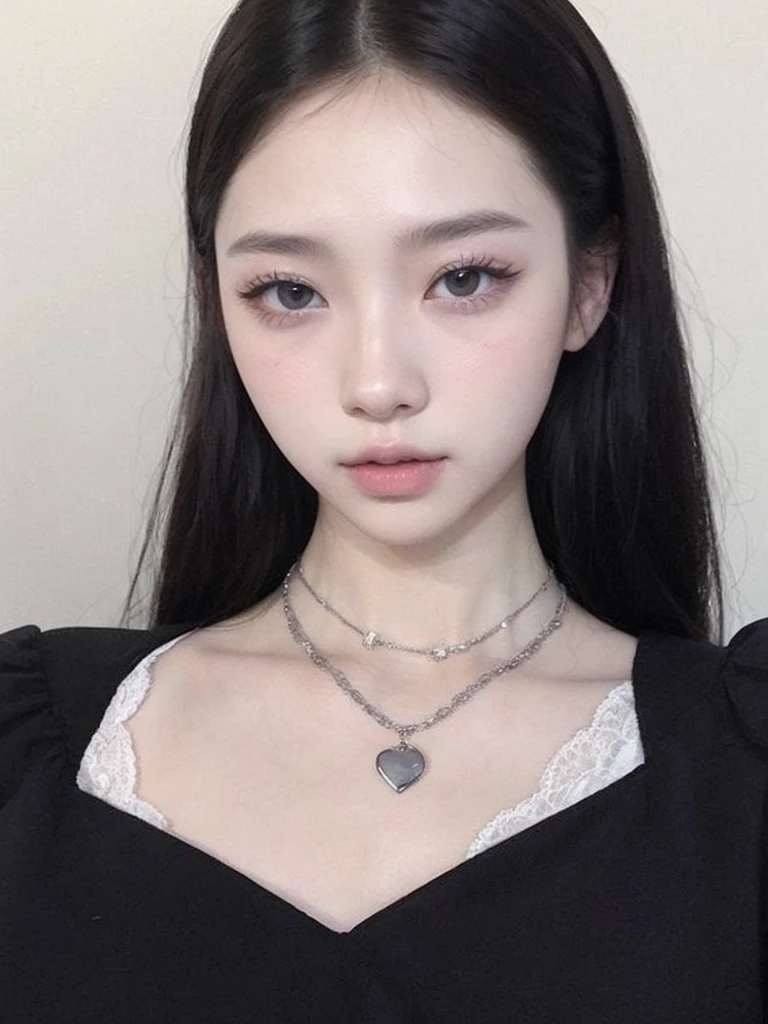A close up of a girl with good skin, high quality, korean, ulzzang, Korean girl, blackpink, ulzzang girl, blackpink lisa, blackpink jennie