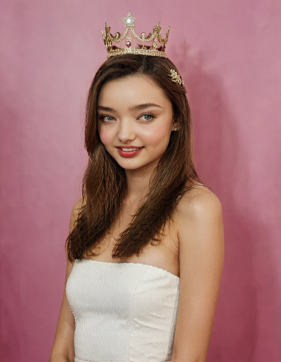 young princess miranda kerr, face, tongue out, crown 