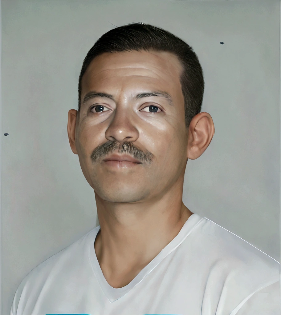 there is a man with a mustache and a white shirt, tony sandoval. 8 k realistic, inspired by Oscar Rodríguez Naranjo, highly detailed vfx portrait of, photo realistic portrait, highly detailed vfx portrait, portrait of ultra realistic, realistic studio portrait 