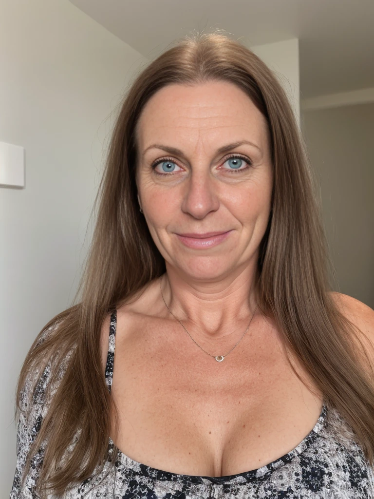 (((ugly:1.3))), ((round face)), 50 caucasian brunette, mature