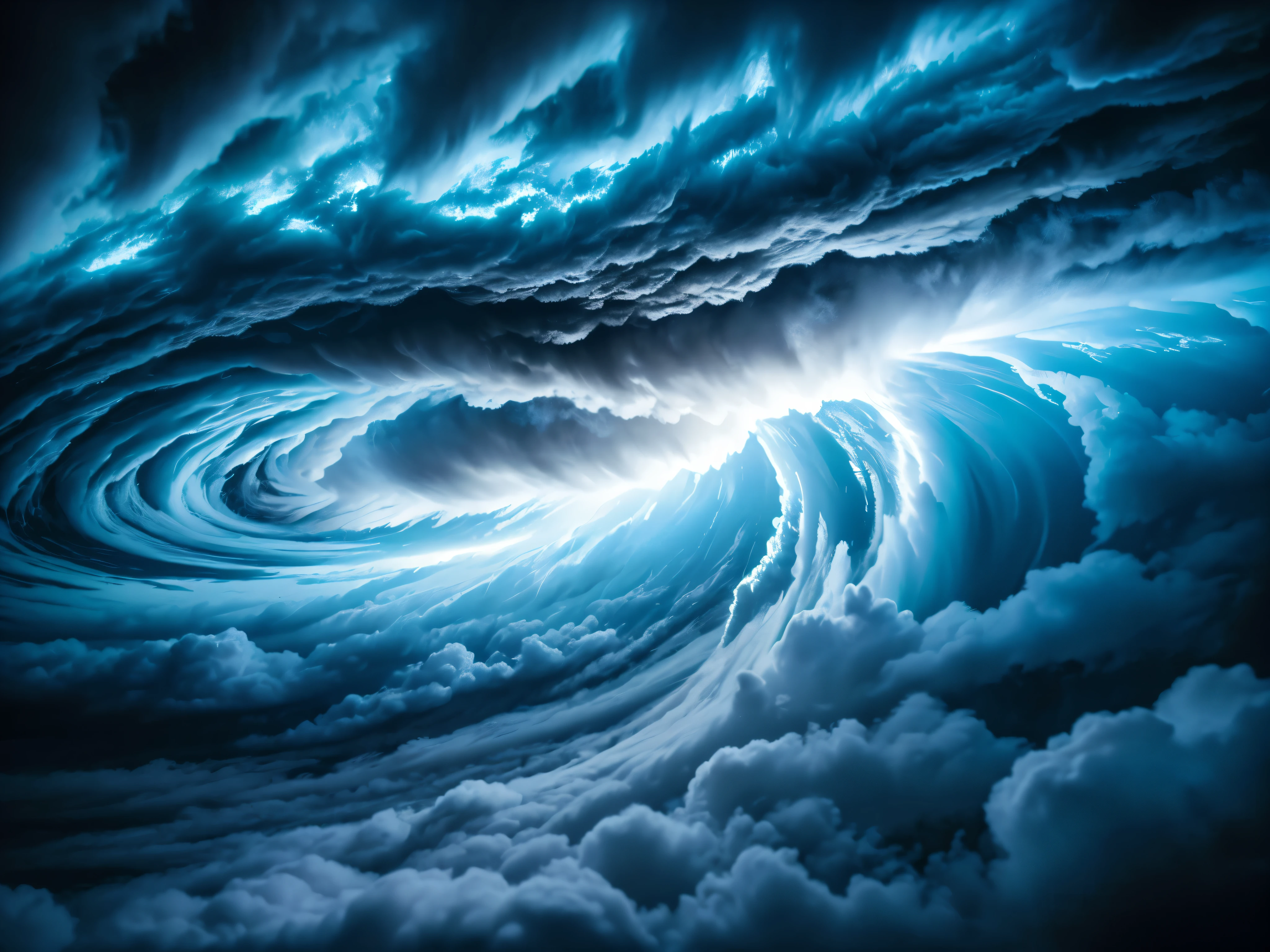 a whirlwind, dynamic swirling vortex, stormy clouds, tornado, high speed motion, dramatic lighting, cinematic atmosphere, moody blue and gray tones, powerful wind effects, photorealistic, 8k, best quality, cinematic, concept art
