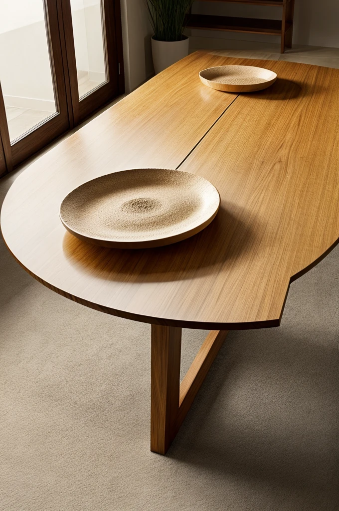 I want a unic design of table inspired from natural elements