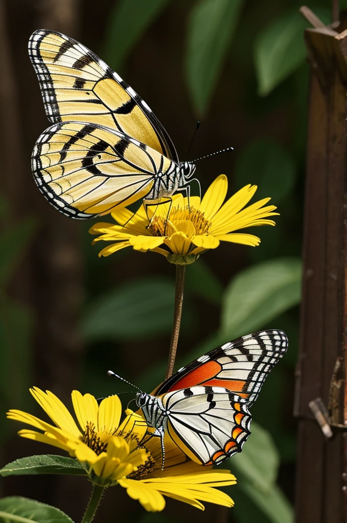 A butterfly on a a flower