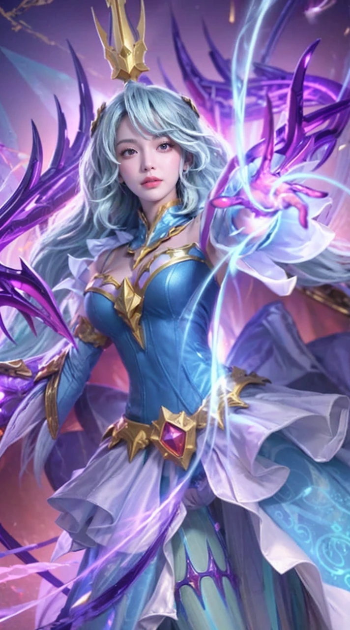 Fantasy art, photorealism, dynamic lighting, artstation, poster, volumetric lighting, very detailed faces, (official uniform: 1.4), long hair, sweater, delicate collarbone, bare shoulders, full breasts
