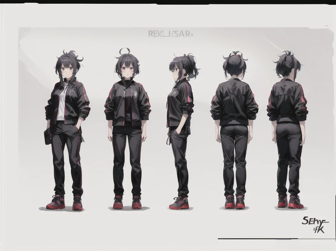 Quintuplet girls ,multi-angle,Front view (Front View) , Front 3/4 perspectives (3/4 View), left side views (Left Side View) ,Back view (Back View) ,Back 3/4 perspectives (3/4 View)