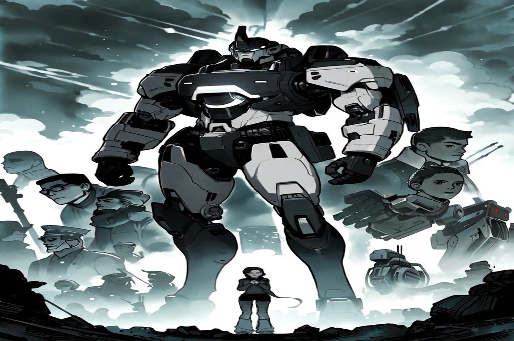 漫画风格的战斗Mecha, modern Mecha anime, battletech style, # Mecha, Mecha human, black Mecha, Mecha anime, ferra white Mecha, cool Mecha style, 动漫Mecha装甲, anime Mecha aesthetic, full body Mecha suit, Mecha,8K,