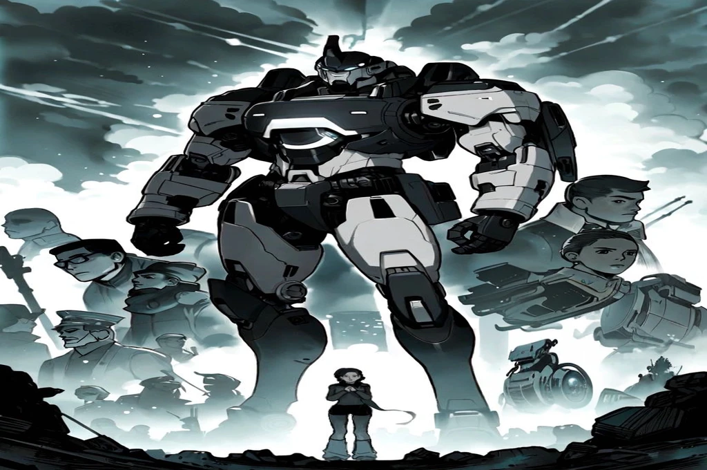 漫画风格的战斗Mecha, modern Mecha anime, battletech style, # Mecha, Mecha human, black Mecha, Mecha anime, ferra white Mecha, cool Mecha style, 动漫Mecha装甲, anime Mecha aesthetic, full body Mecha suit, Mecha,8K,