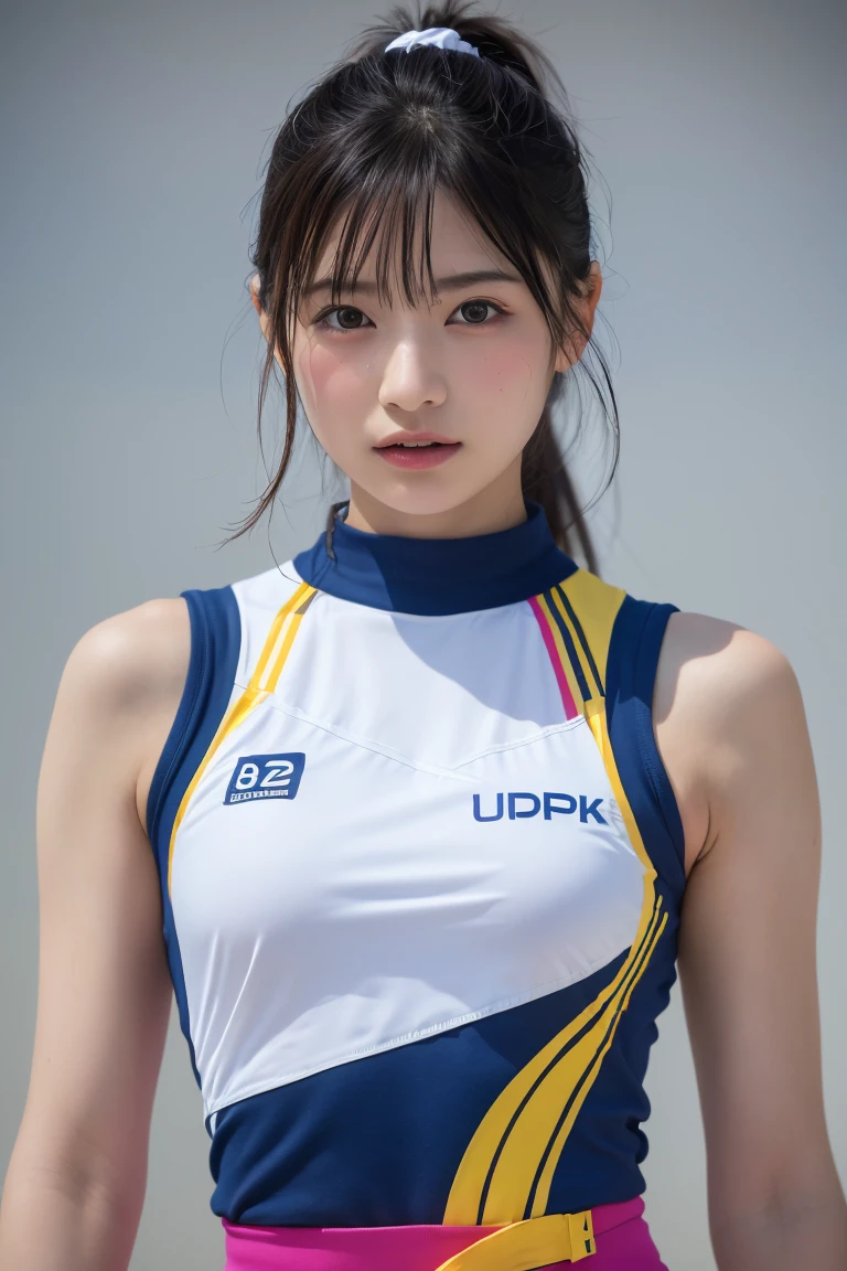 (8K, RAW Photos,Highest quality, High resolution:1.1), (超Realisticな:1.4),(Realistic, Realistic:1.3),The Beauty of Japan、Rhythmic gymnastics club、Rhythmic Gymnastics Uniform、((Upper Body:1.3))
