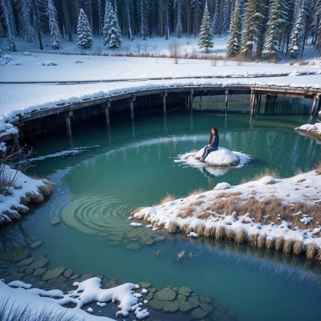on a crystalline lake