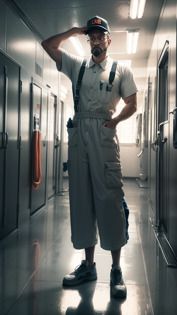janitor man full length T pose