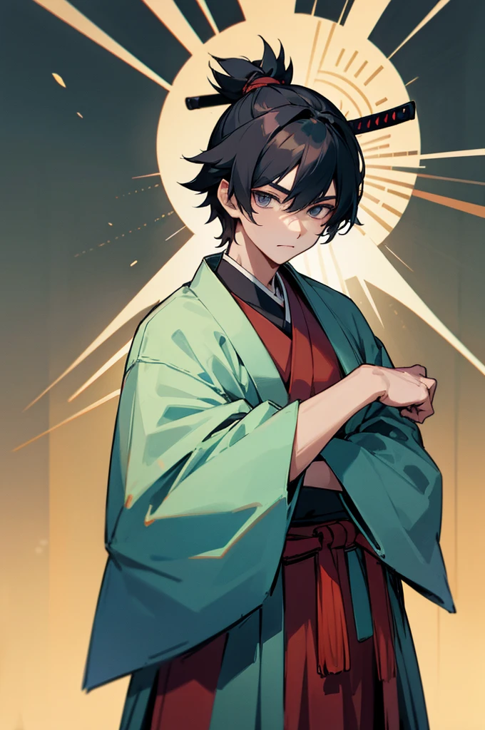 , Male, eastern Clothes, Standing pose, Samurai Clothing