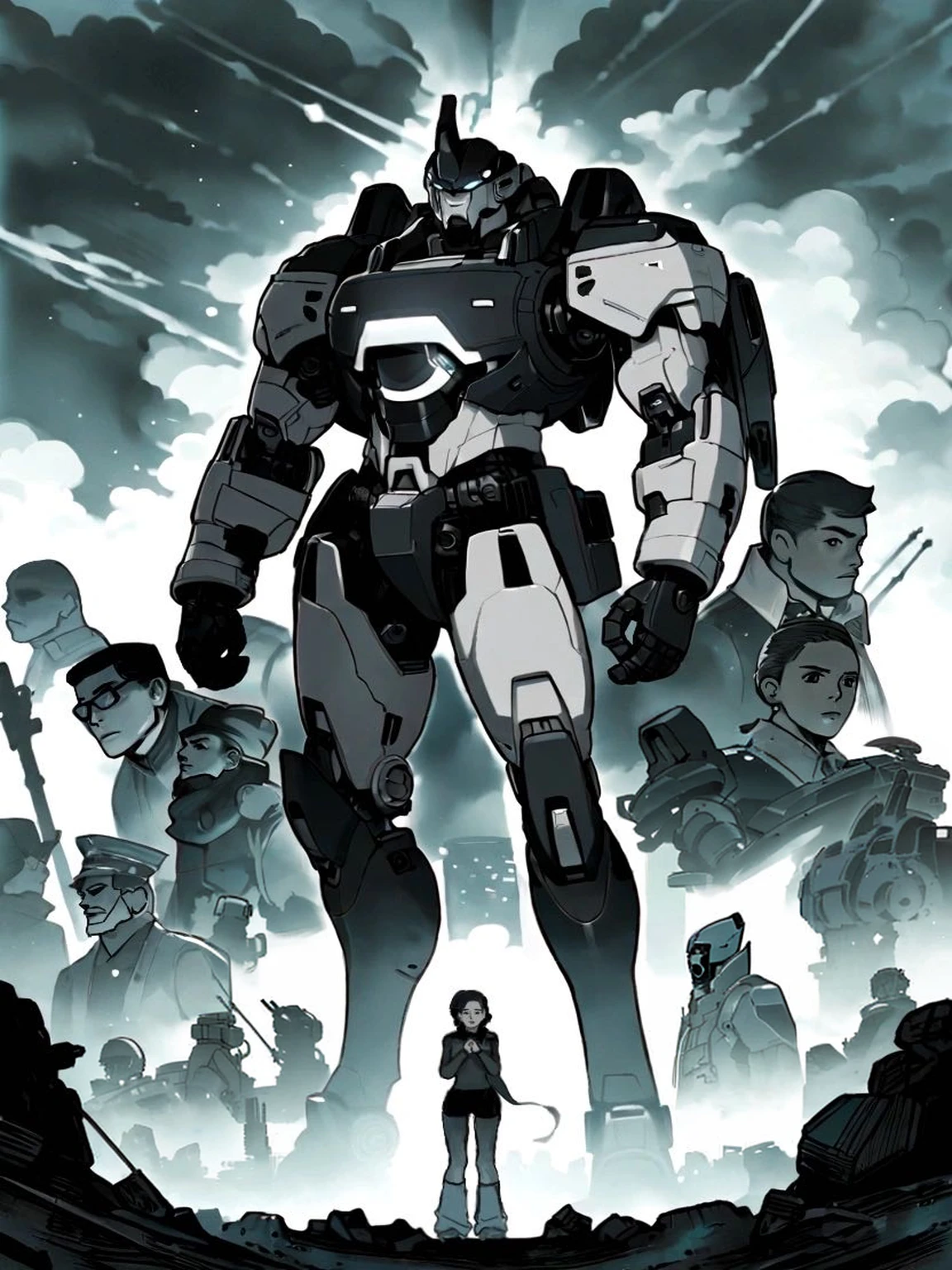 漫画风格的战斗Mecha, modern Mecha anime, battletech style, # Mecha, Mecha human, black Mecha, Mecha anime, ferra white Mecha, cool Mecha style, 动漫Mecha装甲, anime Mecha aesthetic, full body Mecha suit, Mecha,Ultra-realistic 8k octane rendering, Done in Maya, Blender and Photoshop, movie environment, Dynamic theatrical lighting, Correct and accurate anatomy, aesthetics, Digital Illustration, high resolution