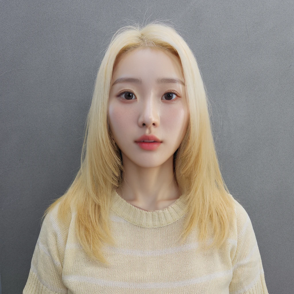 Best Quality, 8k, Masterpiece, (Portrait: 1.3), (photo realistic:1.4), (hyper realistic:1.4), Sharp Focus, looking at viewer, (smoother lighting:1.1), (increase cinematic lighting quality:0.9), realistic lighting, backlighting, light on face, ray trace, (brightening light:1.2), (Increase quality:1.4), sharp detail, (best quality real texture skin:1.4), finely detailed eyes, black_eyes, finely detailed face, 25 year old Korean woman