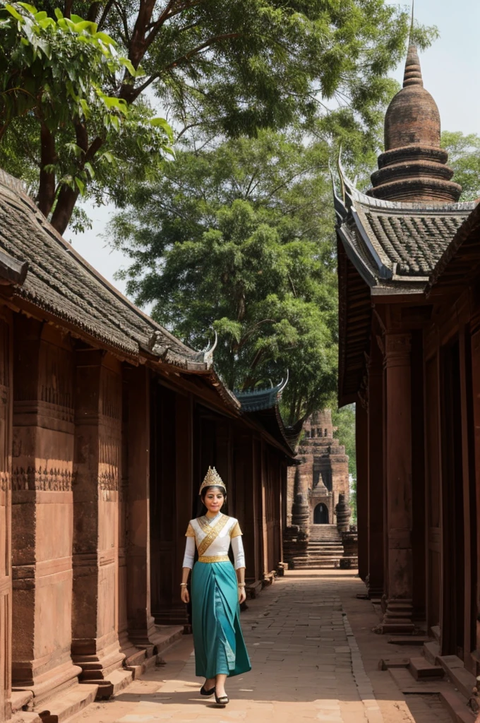 Princess ayutthaya in palace and bodyguard army