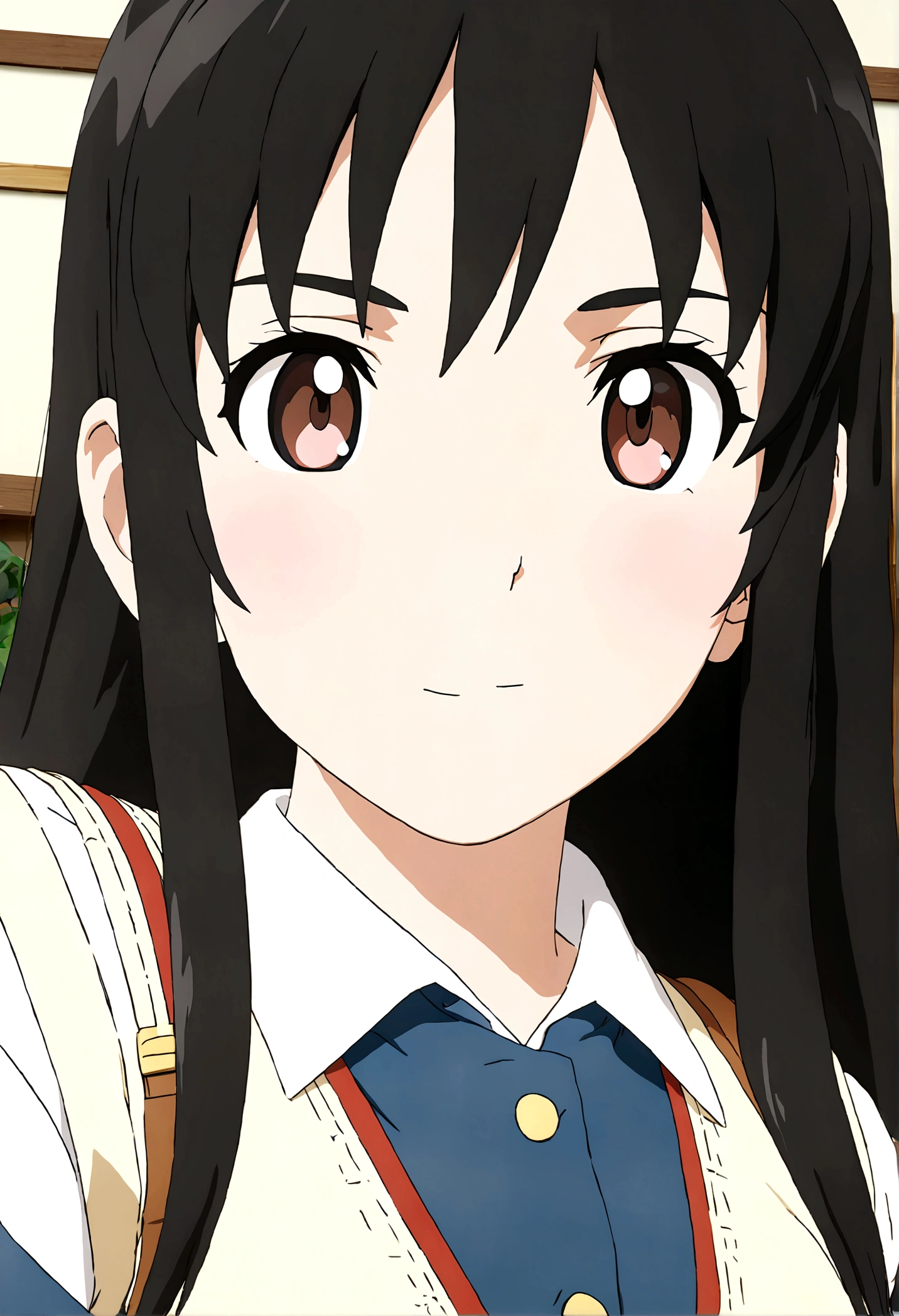 anime girl with black red hair and eyes wearing a vest, render of april, shizuka,hot,sayori, close up iwakura lain, 8k portrait render, render of a cute 3d anime girl, photorealistic anime girl render, smooth anime cg art, close up of a young anime girl, anime visual of a cute girl, rin, anime moe artstyle