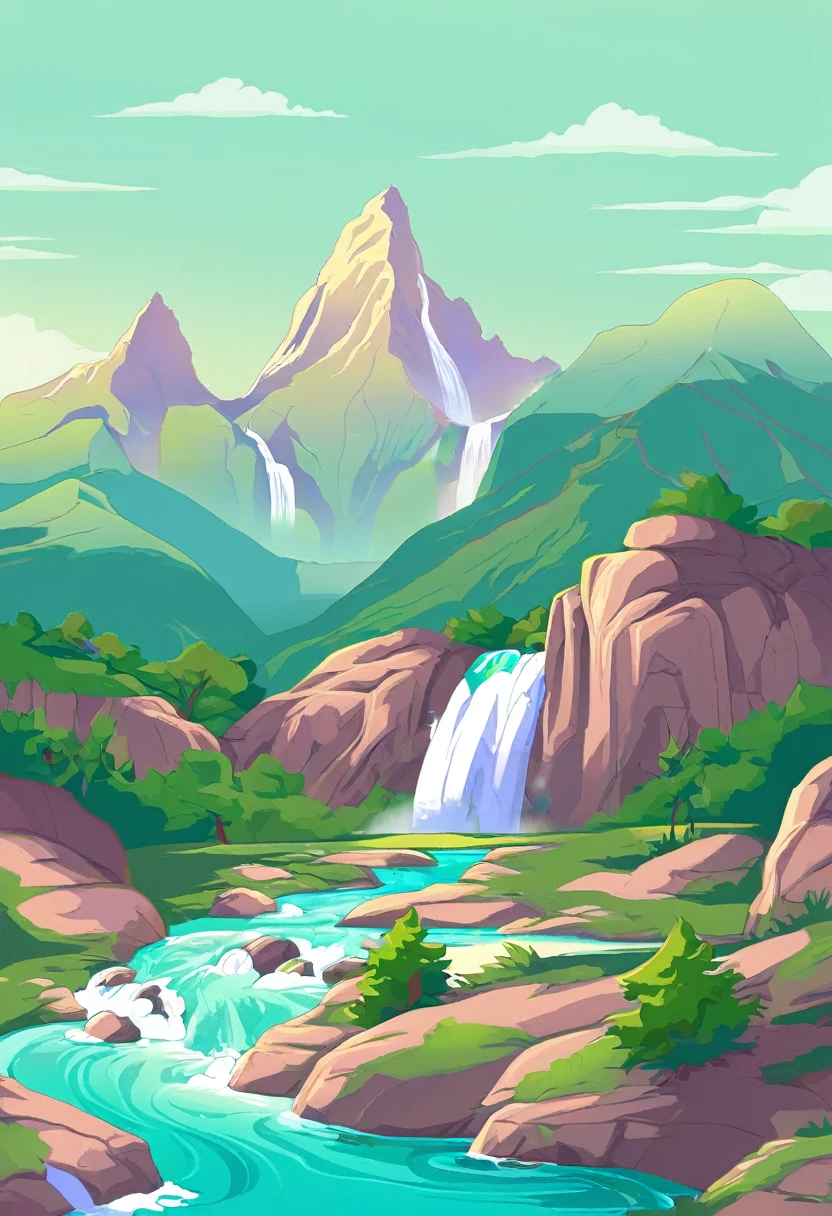Natural views, mountains, waterfalls, 
